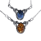 Sodalite Oxidised Silver Caprea Necklace