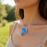 Yonaka Labradorite Silver Pendant and Chain