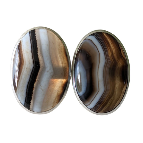 Gaborone Botswana Agate Silver Rings