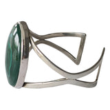 Demeter  Malachite Silver Cuff Bangle