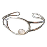 Moonstone and Rose Quartz Silver Bangles