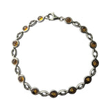 Round Art Deco Bracelet and Earrings