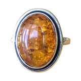 Taiyo Amber Silver Ring