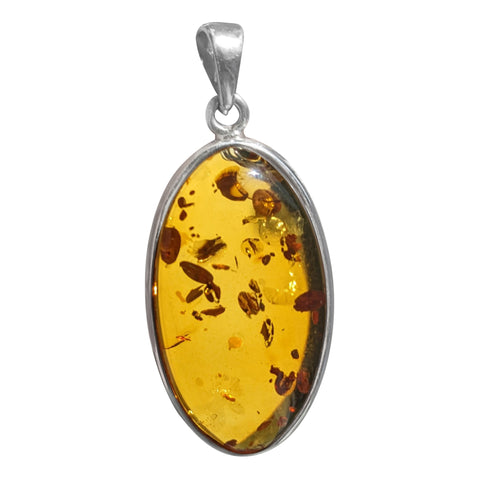 Comniacum Amber Silver Pendant and Chain