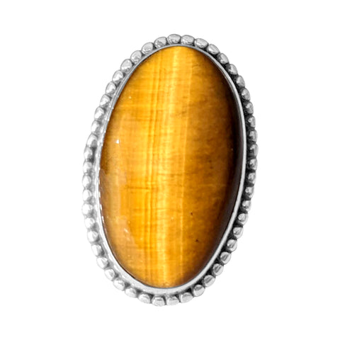 Tygrys Tiger`s Eye Silver Ring