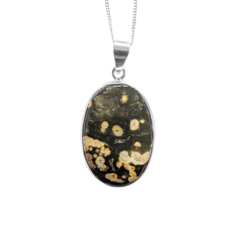 Kaitei Ocean Jasper Silver Pendant and Chain