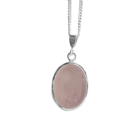 Eos Rose Quartz Pendant and Chain