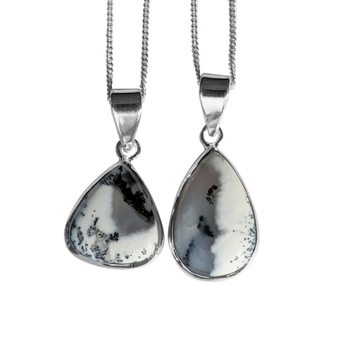 Tristan Merlinite Silver Pendant and Chain