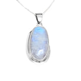 Kahua Moonstone Silver Pendant and Chain