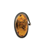 Hachi Amber Silver Ring
