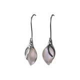 Raindrop Rose Quartz Silver Earrings