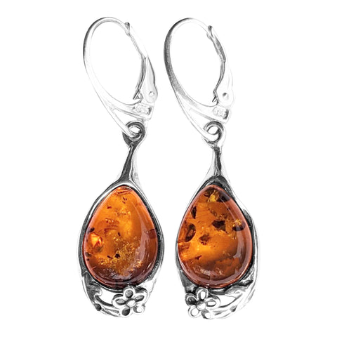 Jua Amber Silver Earrings
