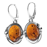 Liakada Amber Silver Earrings