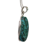 Cuprum Azurmalachite Silver Pendant and Chain