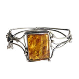 Kumetameta Amber Silver Bangle