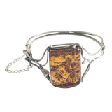 Kipaji Amber Silver Bangle