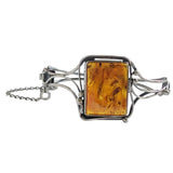 Kumetameta Amber Silver Bangle