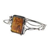Kumetameta Amber Silver Bangle