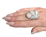 Asymetrical Porcelain Jasper Ring