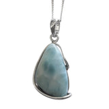 Haiyang Larimar Silver Pendant and Chain