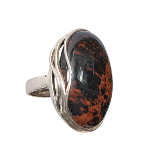 Mahogany Obsidian Ring