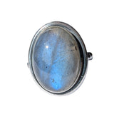 Tsuki Labradorite Silver Ring