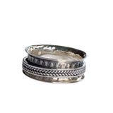 Braided Silver Spinning Ring