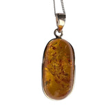 Igolide Amber Silver Pendant and Chain