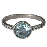 Kyklos Blue Topaz Silver Ring
