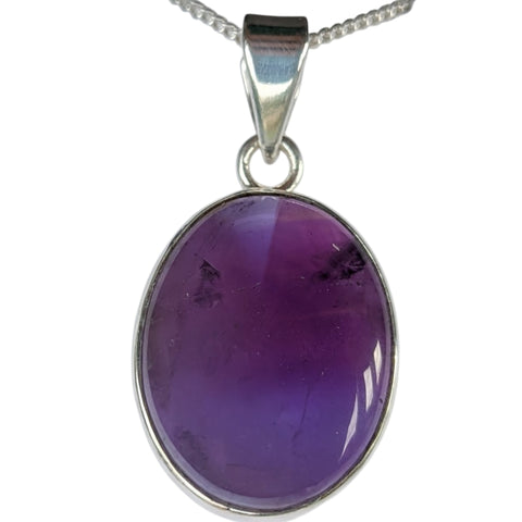 Ciruela Amethyst Silver Pendant and Chain