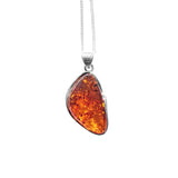 Nikko Amber Silver Pendant and Chain