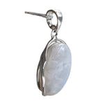 Mwezi Moonstone Silver Pendant and Chain
