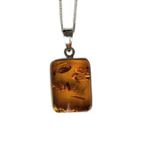 Miele Amber Silver Pendant and Chain
