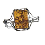 Kipaji Amber Silver Bangle