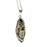 Umuthi Green Amber Silver Pendant and Chain