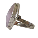 Dusky Rose Quartz Silver Ring