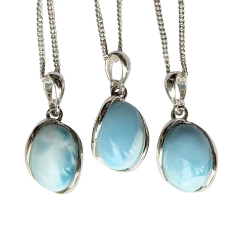 Hai Larimar Silver Pendant and Chain