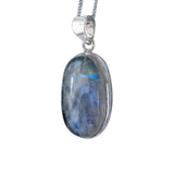 Lumen Blue Moonstone Silver Pendant and Chain