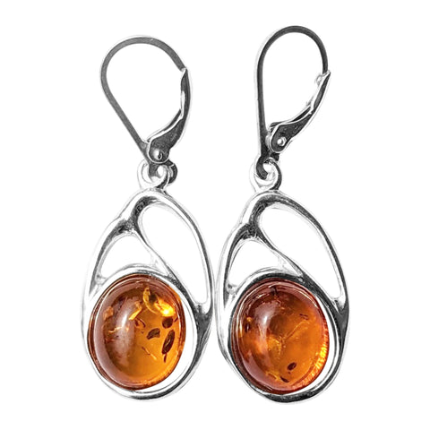 Kesha Amber Silver Earrings