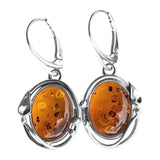 Liakada Amber Silver Earrings