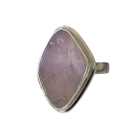 Dusky Rose Quartz Silver Ring