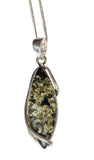 Umuthi Green Amber Silver Pendant and Chain