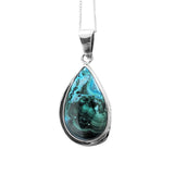 Aspen Azurmalachite Silver Pendant and Chain