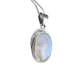 Mwandamo Moonstone Silver Pendant and Chain