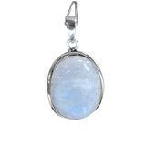 Mwezi Moonstone Silver Pendant and Chain