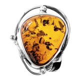 Didan Amber Silver Ring