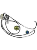Art Nouveau style silver Bangle