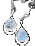 Crescent Moonstone Silver EARRINGS