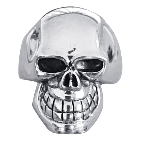 Silver Skull Grinning Ring