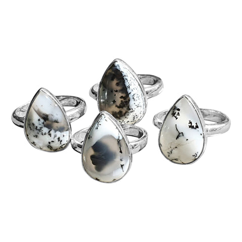 Merlinite Teardrop Rings